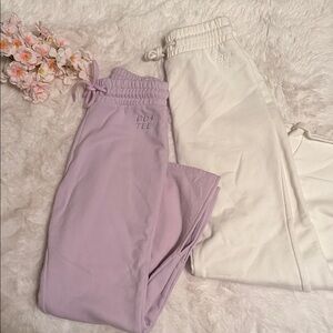 BO+TEE Lavender and White Joggers